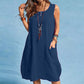 🩷Hot Sale-60% OFF🌿Cotton And Linen Sleeveless Loose Dress with Pockets