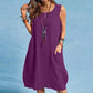 🩷Hot Sale-60% OFF🌿Cotton And Linen Sleeveless Loose Dress with Pockets