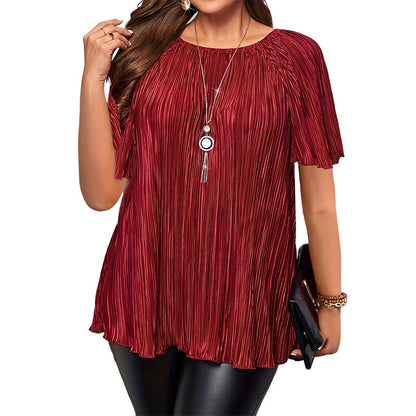 📢Hot Sale 60% OFF 🔥Plus Size Flattering Pleated Top