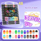 Dual-Tip Glitter Markers Set with Soft Brush