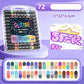 Dual-Tip Glitter Markers Set with Soft Brush