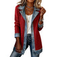 🍂Autumn Hot Sale 60% OFF🔥Women’s Elegant Denim Spliced Ribbed Knit Coat
