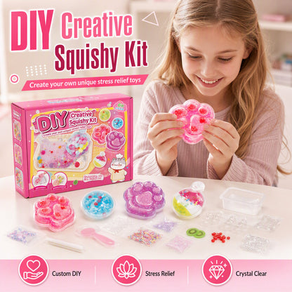 🎁Gift Idea Hot Sale 60% OFF🔥DIY Fried Ice Squishy Toy Kit with Cat Claw Design for Kids
