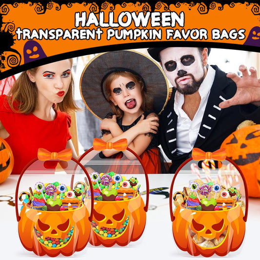 🎉🎃This Week's Special Sales - 60% OFF👻Halloween Transparent Pumpkin Favor Bags