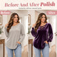 🎉 Last Day Promotion-59% OFF✨Women's Plus Size Velvet Criss Cross V-Neck Top