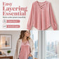 🎉 Last Day Promotion-59% OFF✨Women's Plus Size Velvet Criss Cross V-Neck Top