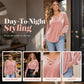 🎉 Last Day Promotion-59% OFF✨Women's Plus Size Velvet Criss Cross V-Neck Top