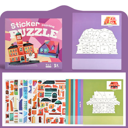 🎉This Week's Special Sales - 60% OFF✨Kids Geometric Sticker Activity Book📚Mess-Free Quiet Time and Travel Activity for Kids
