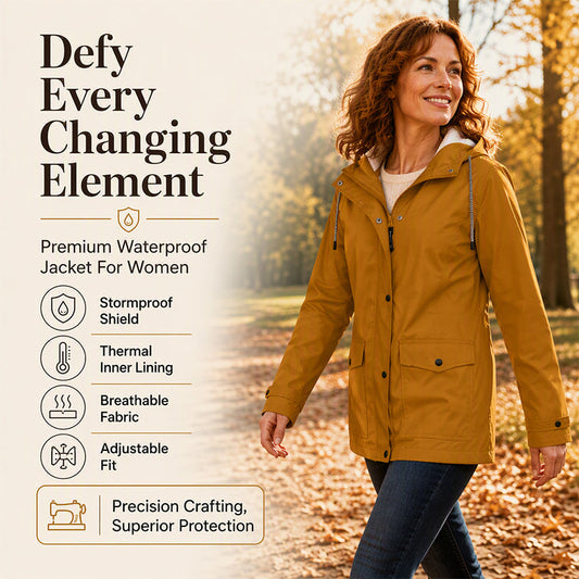 ⏳ Limited Time 60% Off! 💥Women's Plush-Lined Windproof Hooded Jacket