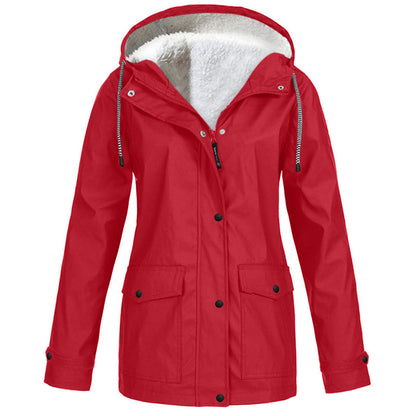 ⏳ Limited Time 60% Off! 💥Women's Plush-Lined Windproof Hooded Jacket