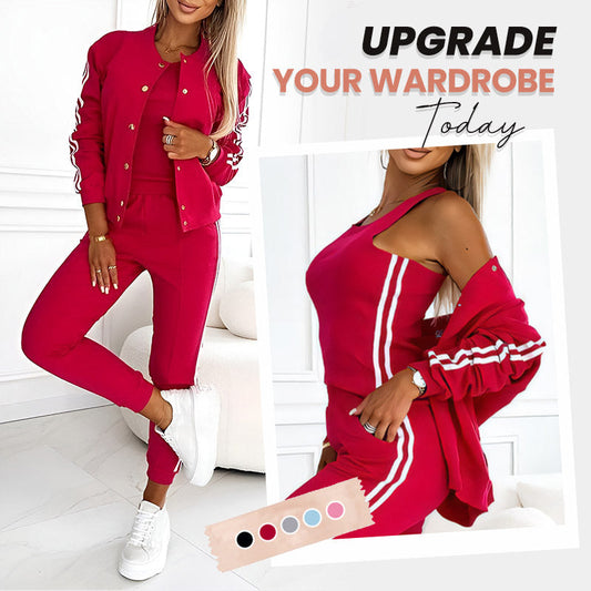 🎉This Week's Special Sales - 60% OFF✨Women's Casual 3-Piece Set - Jacket, Tank Top & Pants