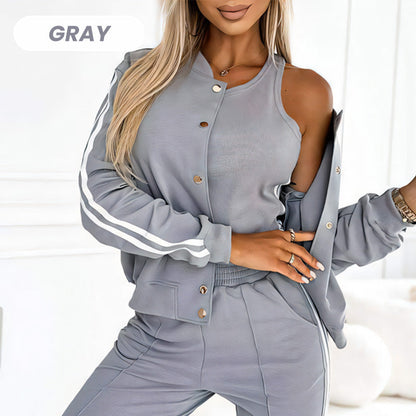 🎉This Week's Special Sales - 60% OFF✨Women's Casual 3-Piece Set - Jacket, Tank Top & Pants