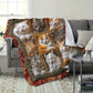 🎁LAST DAY SALE 60% OFF! 🐱💤 Cozy 9‑Panel Sleeping Cats Blanket – Ultra‑Soft Flannel, Reversible Design, Perfect for Sofa, Bed & Travel 🌙✨