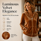 Women's Velvet Zip-Up Hooded Sweatshirt