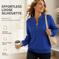 Women’s Half-Zip Cable Knit Sweatshirt