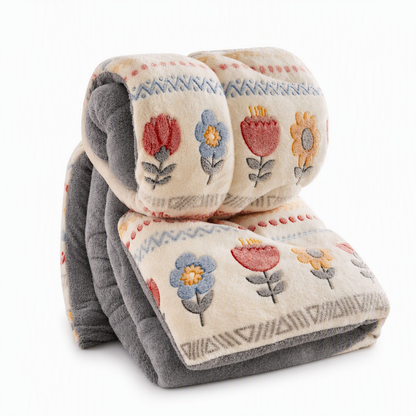 🛌 50% OFF! ✨ Livecheste™ Double-Sided Sherpa Fleece Comforter – Snowflake Velvet & Dense Lamb Fleece Heat Lock & Ultra-Soft Velvet Touch❄️