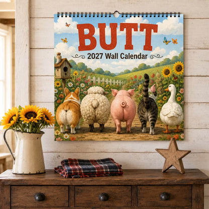 🎉This Week's Special Sales - 60% OFF✨Funny Animal Butt Wall Calendar