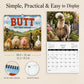 🎉This Week's Special Sales - 60% OFF✨Funny Animal Butt Wall Calendar