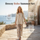 ⏳LAST DAY SALE 60% OFF !!📢Women's Cotton Linen Half Sleeve Top ＆ Pants Set