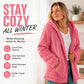 Women's Hooded Zip-Up Fuzzy Jacket