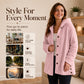 ⏳ Limited Time 60% Off!❄️Women's Loose-Fit Hooded Plush Jacket