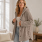 ⏳ Limited Time 60% Off!❄️Women's Loose-Fit Hooded Plush Jacket