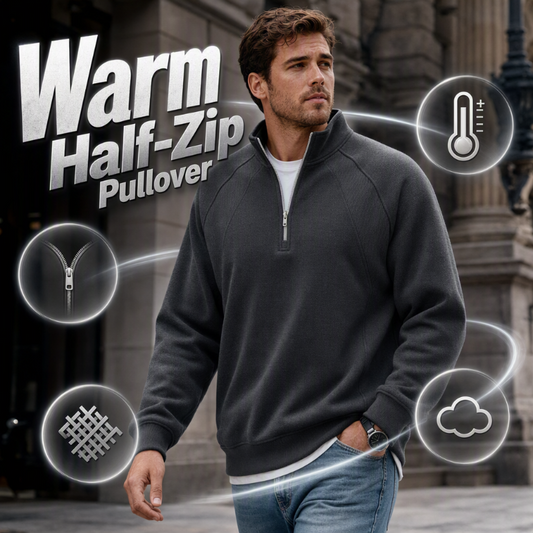 🍂Autumn Hot Sale 49% OFF🔥✨Men's Casual Warm Half-Zip Sweatshirt