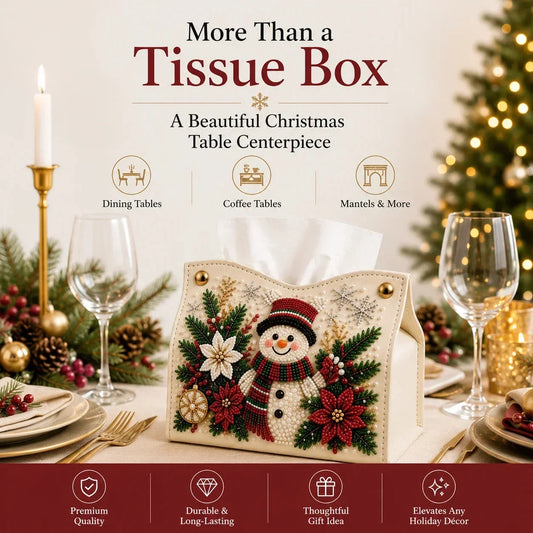 🎉 Last Day Promotion-60% OFF✨Christmas Elegance – Decorative Beaded Tissue Box Cover
