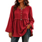 Women's Bohemian Fringe Bell Sleeve Top