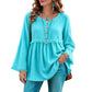 Women's Bohemian Fringe Bell Sleeve Top