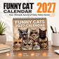 🎁Gift Idea Hot Sale 60% OFF🐱2027 Funny Cats Wall Calendar