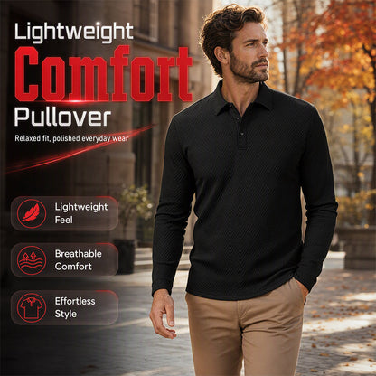 ⏳ Limited Time 50% Off! 💥Men's Textured Long Sleeve Lightweight Sweatshirt