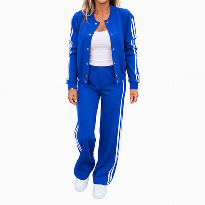 Women's Stripe Sporty Loungewear Set