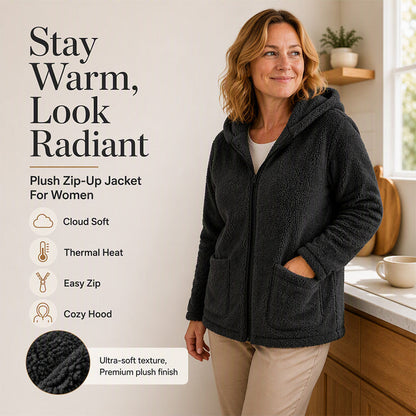 ⏳🍂LAST DAY SALE 60% OFF !!📢Women's Casual Plush Hooded Jacket