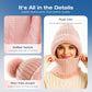 ⏰Black Friday Mega Deal – 50% off!💖Women's Winter One-Piece Knitted Beanie Scarf Mask
