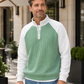 ⏳LAST DAY SALE 60% OFF !!📢Men's Waffle Knit Quarter Zip T-Shirt
