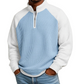 ⏳LAST DAY SALE 60% OFF !!📢Men's Waffle Knit Quarter Zip T-Shirt