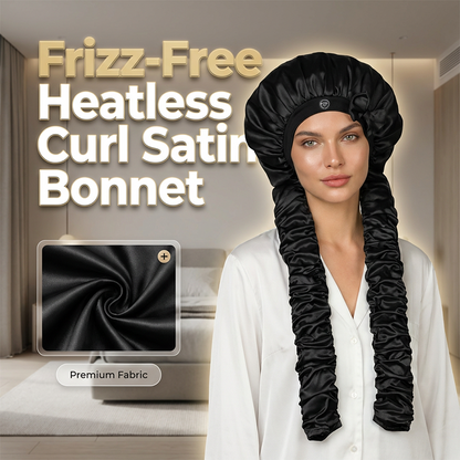 🖤Black Friday Sale 60% OFF!!⚡Heatless Curl Satin Bonnet for Sleeping